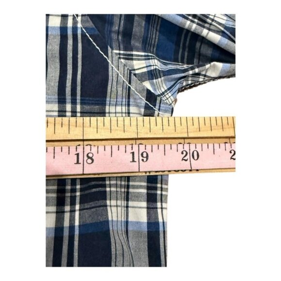 Urban Heritage Shirt Mens Medium Plaid Western Embroidered - Picture 8 of 9